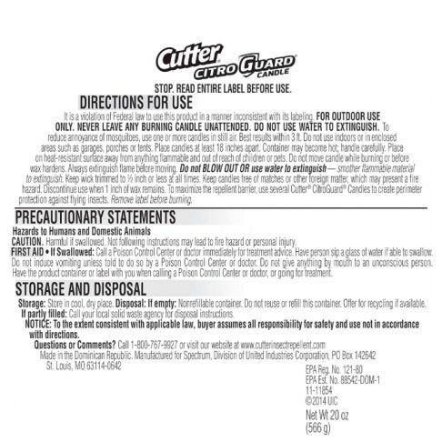Cutter Citronella Candle