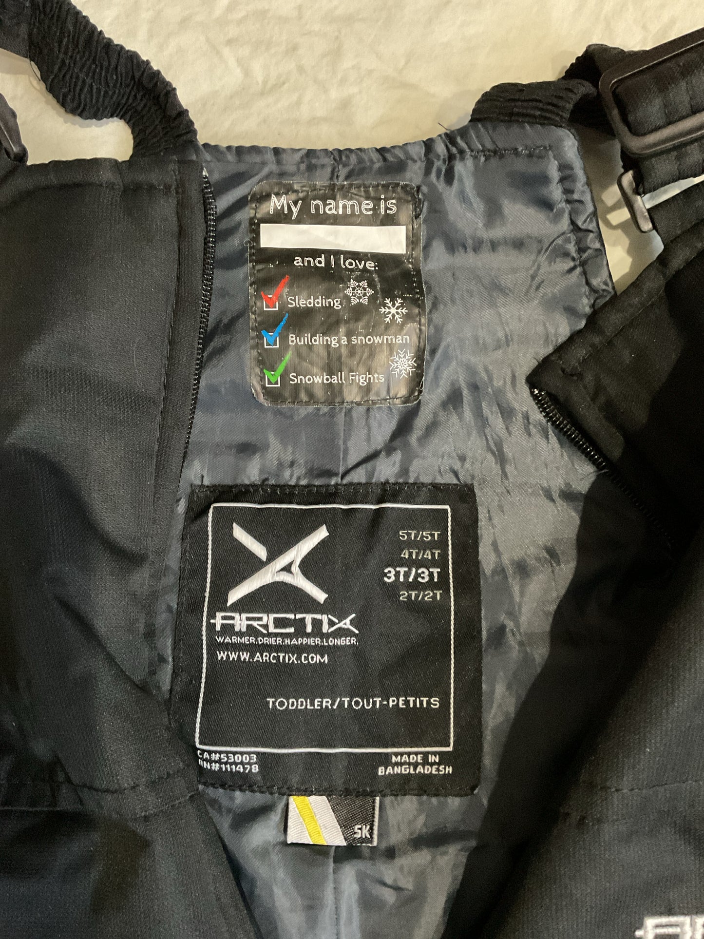 Arctic Snow Bibs Kid's 3T