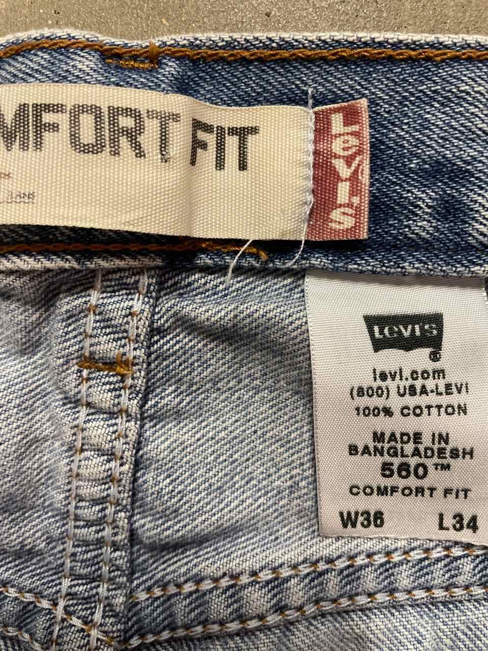 Levis Comfort Fit Jeans Men's 36