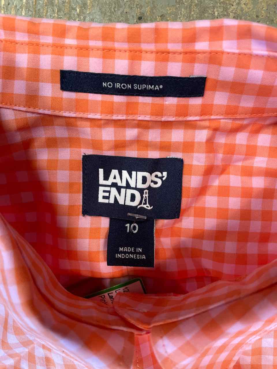 Lands End Button Up Shirt Women's 10