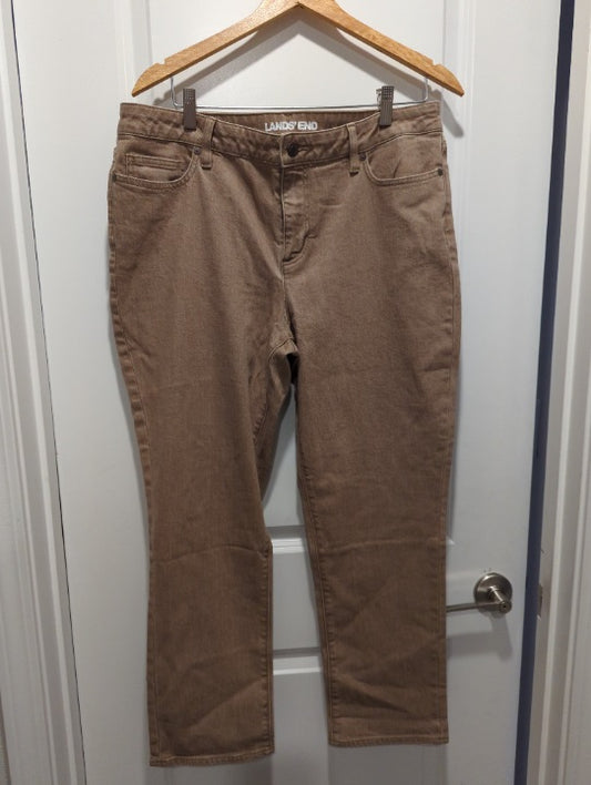 Lands End Khaki Jeans Women's 16