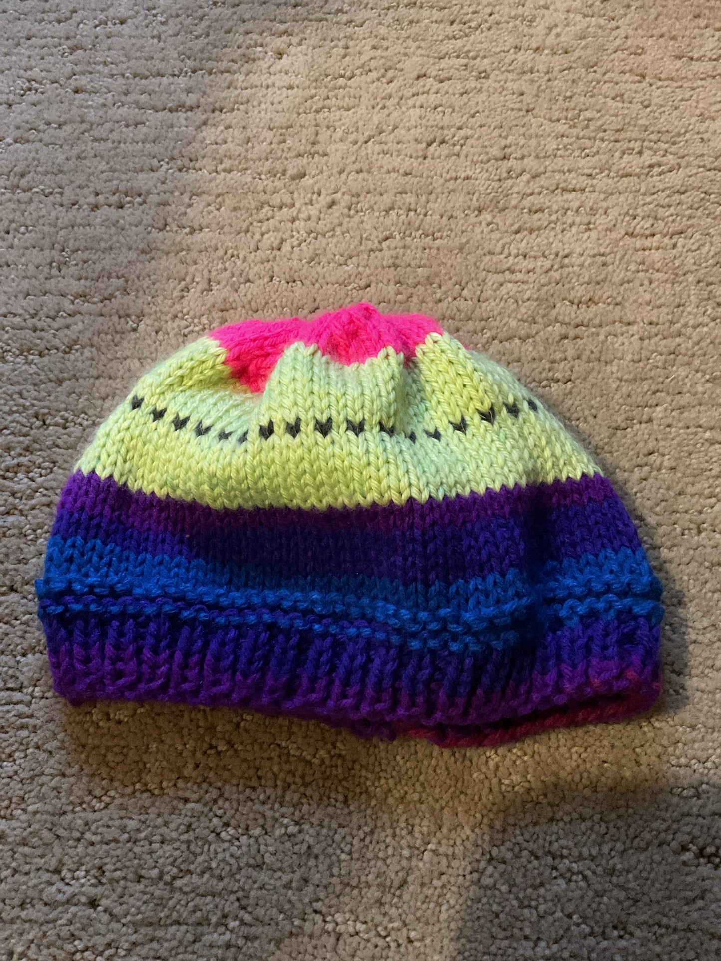 Hand Knitted Beanie Kids O/S