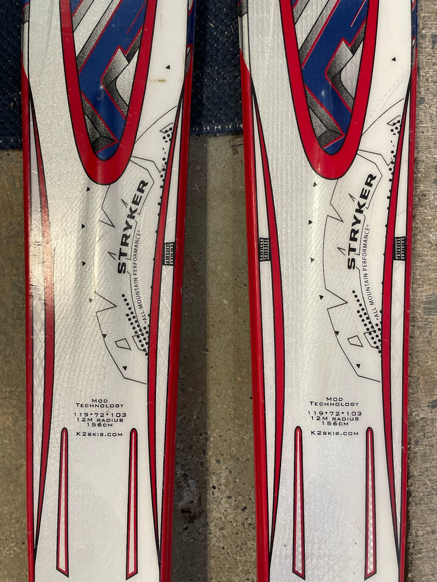 K2 Stryker All Mountain Skis 156cm